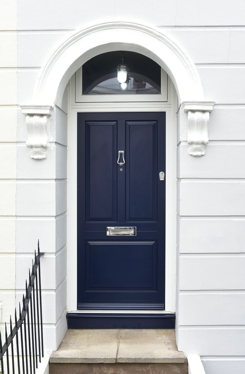 Clifton entrance door finished in Oxford Blue