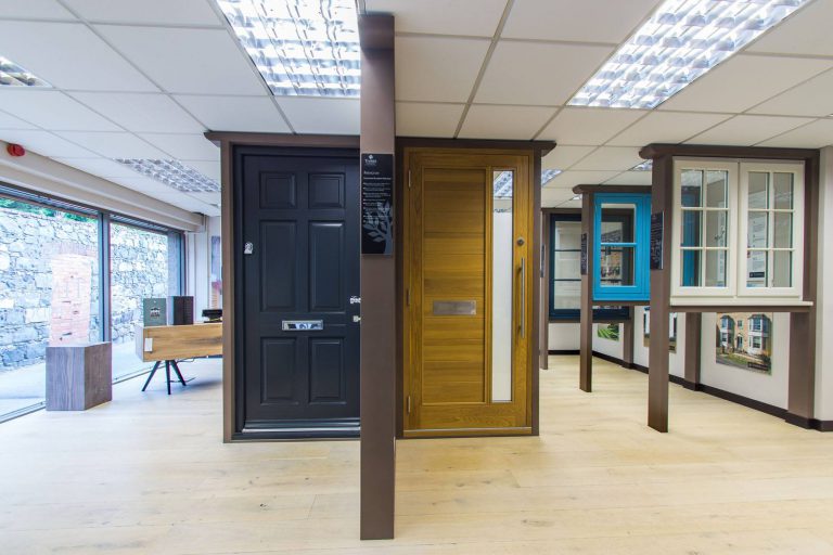 New front doors & sash windows Timber Windows Guernsey Showroom