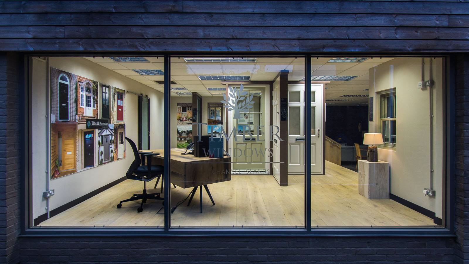 New front doors & sash windows Timber Windows Guernsey Showroom