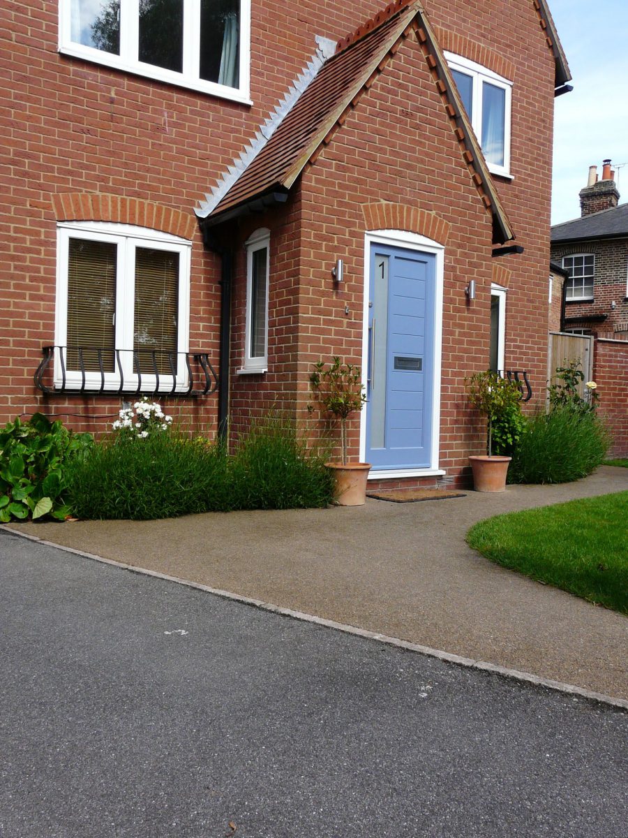 Contemporary timber front door Epping Essex