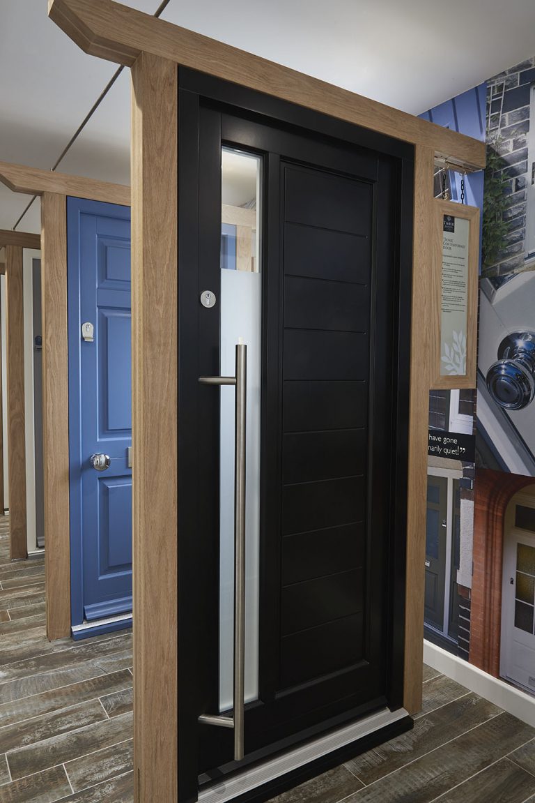 New doors & double glazed windows Timber Windows Cardiff showroom