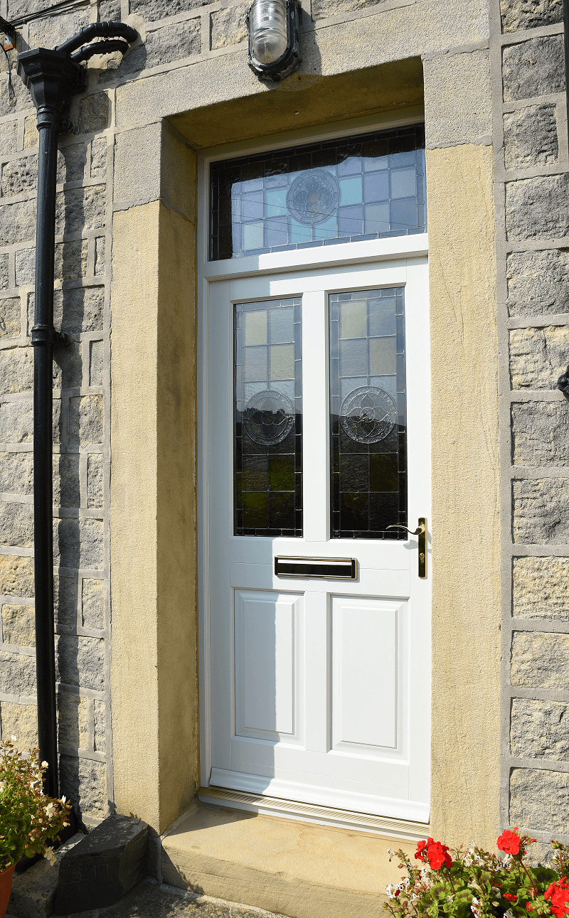 Glass Above Door With House Number Ideas