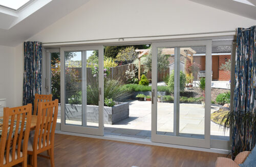 a large set of sliding doors