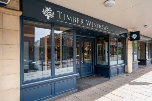 the timber windows of brentwood showroom shop front
