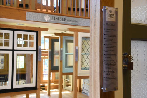 a selection of windows and doors on display in Horsham