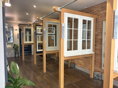 timber windows on display in hampshire