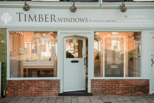 the outside of the timber windows hartley wintney showroom