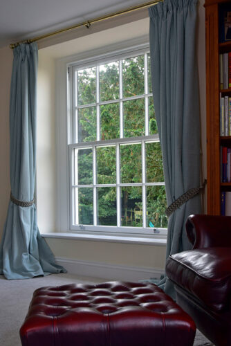 A georgian style white sash window