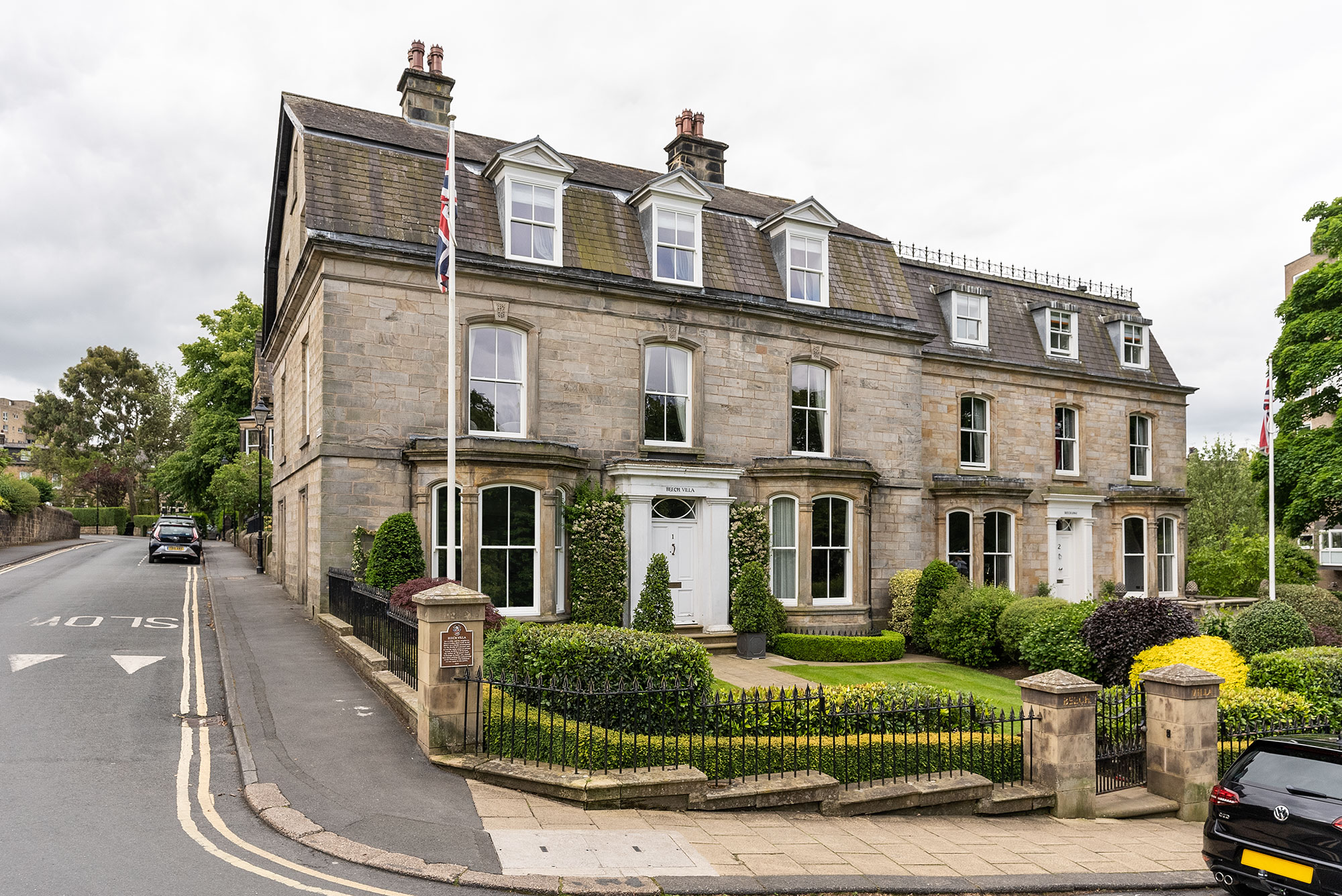 a beautiful yorkshire property with large, arched sash windows