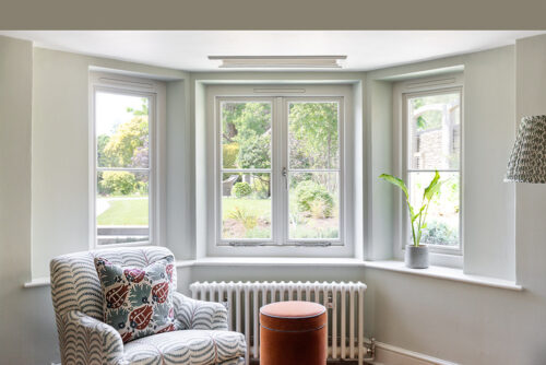 a casement bay window with trickle vents